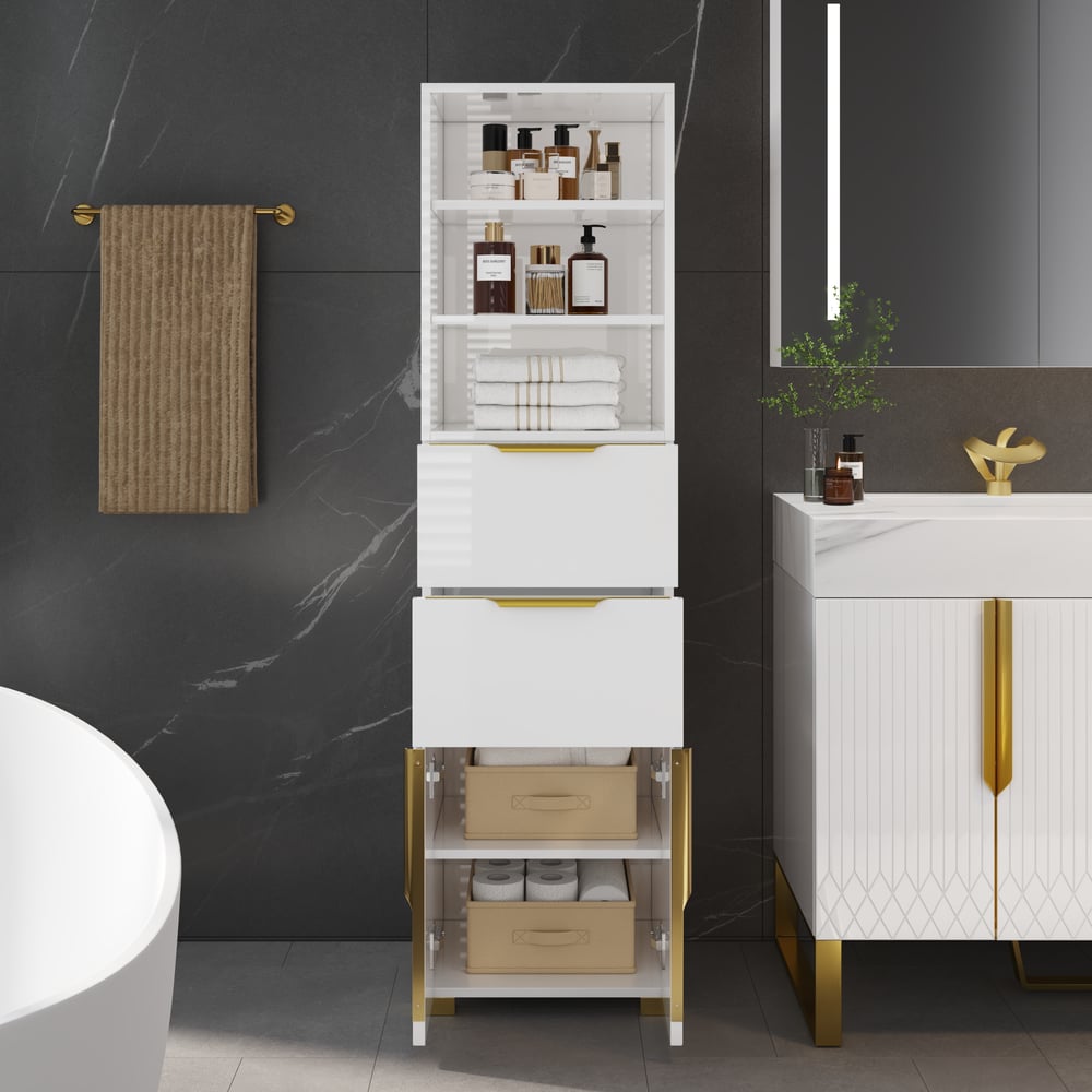 Aro 59" Double Bathroom Vanity & 59" Bathroom Storage Cabinet Set