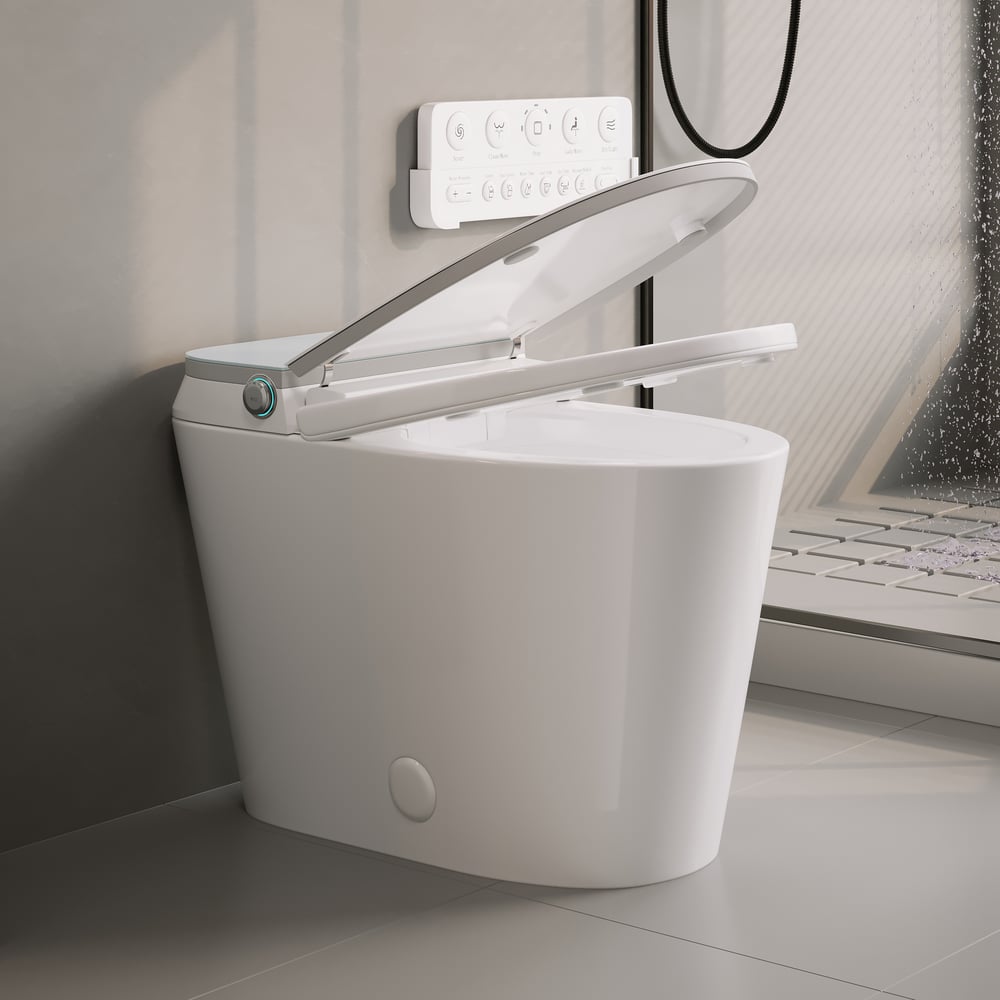 Hynova AX9 Smart Bidet Toilet with Powerful Flush, Built-in Tank, Foam Shield, 1.28 GPF