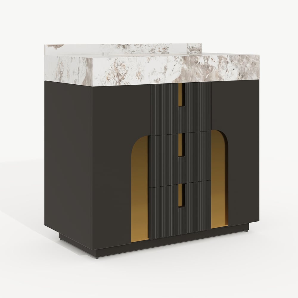 36" Artis Freestanding Bathroom Vanity Single Sink Vanity Cabinet Sintered Stone Top