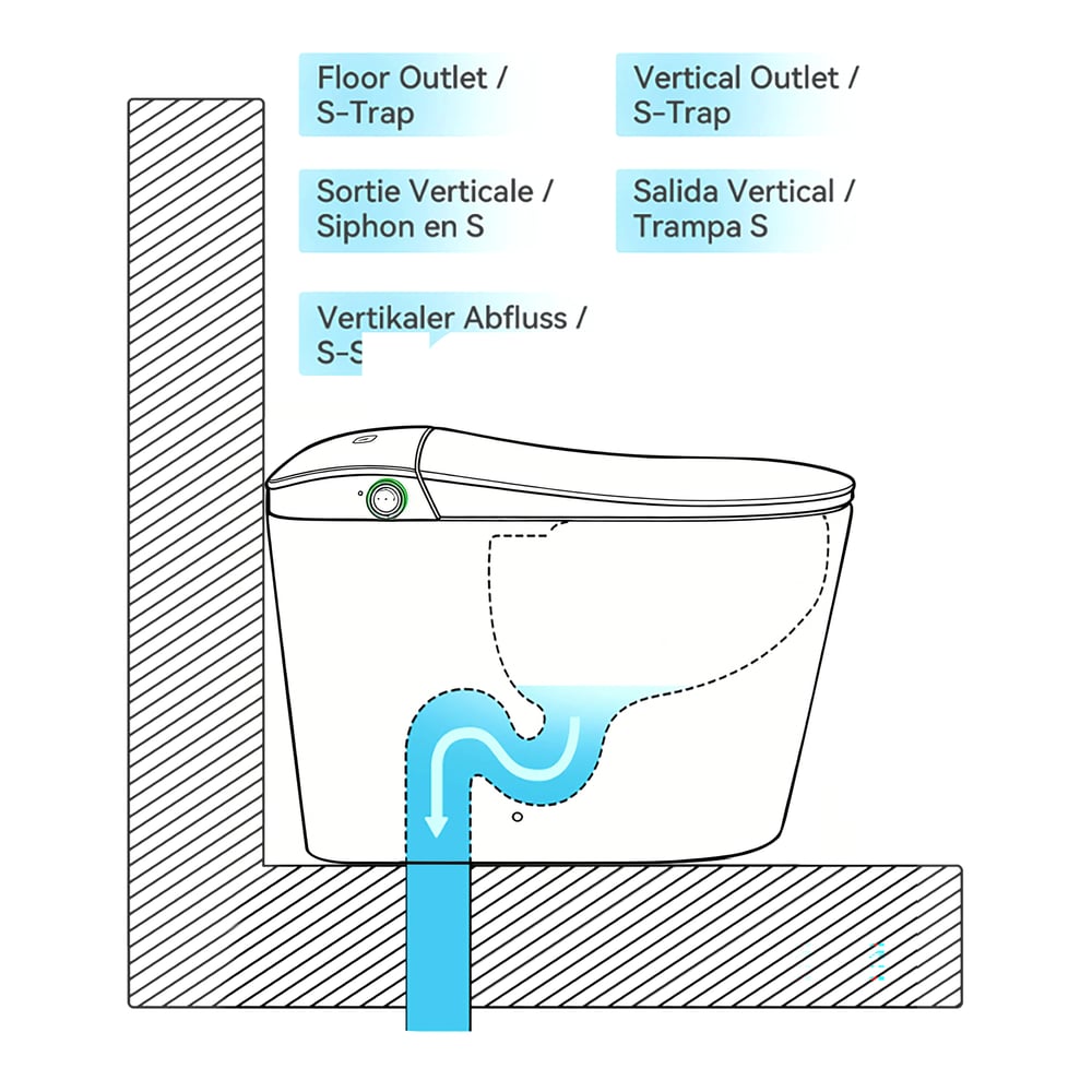 Nexin C4 Smart Bidet Toilet with Built-in Tank, Foam Shield, ADA Height, 1.28 GPF