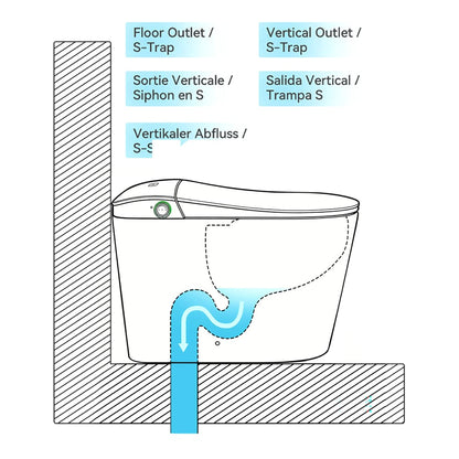 Nexin C4 Smart Bidet Toilet with Built-in Tank, Foam Shield, ADA Height, 1.28 GPF
