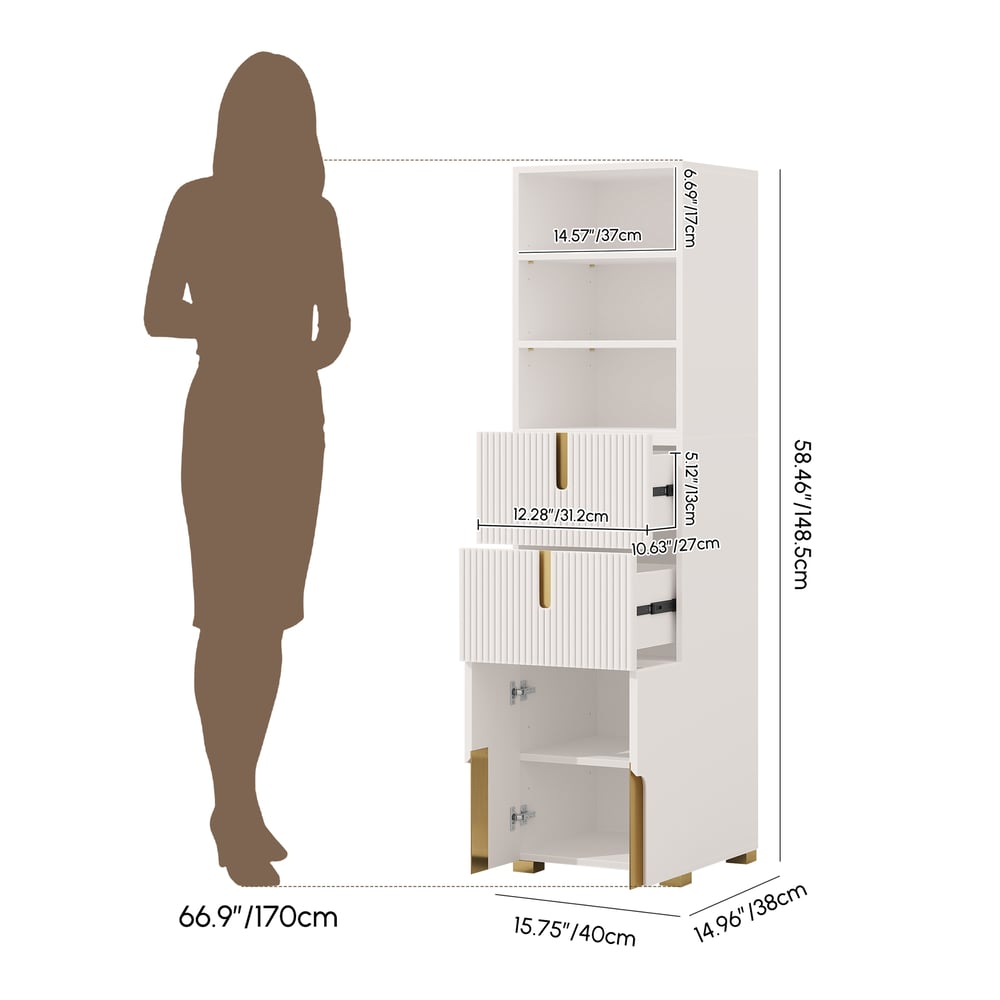 Artis 36" Single Bathroom Vanity & 59" Bathroom Storage Cabinet Set
