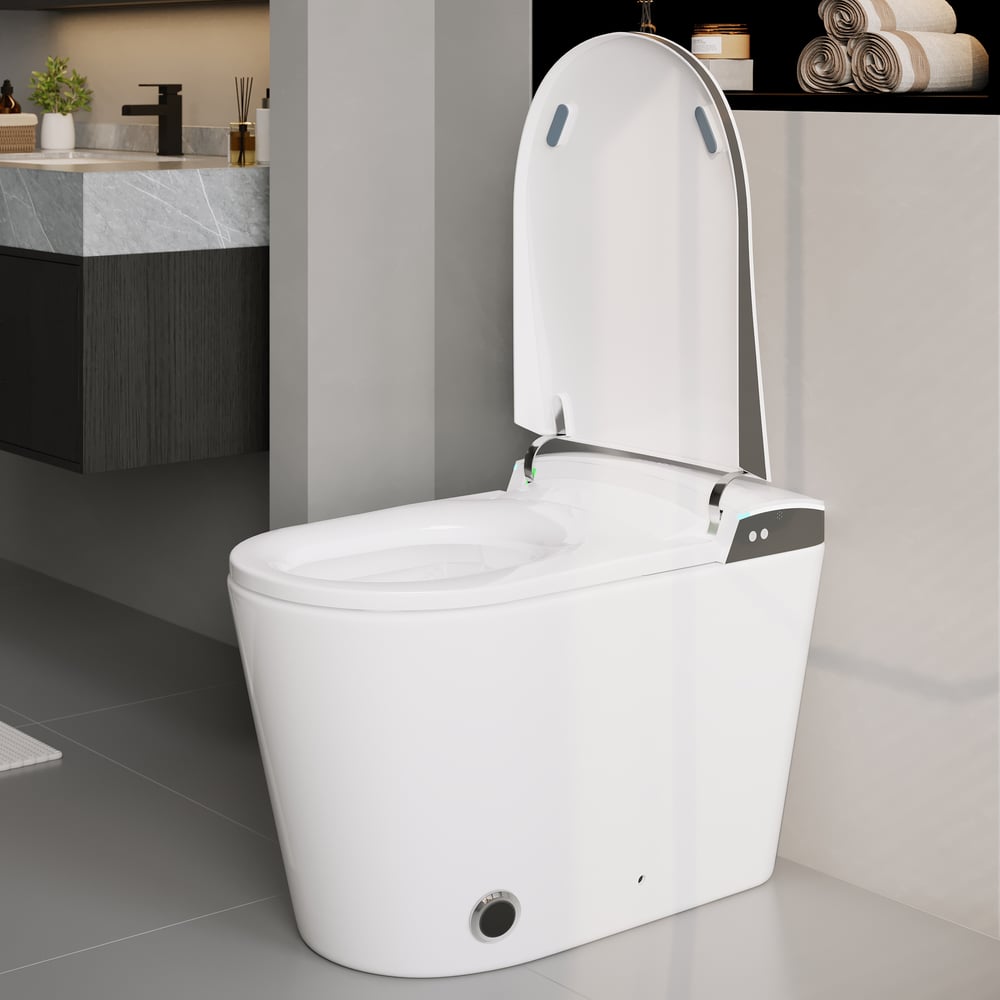 Nexin C4 Smart Bidet Toilet with Built-in Tank, Foam Shield, ADA Height, 1.28 GPF