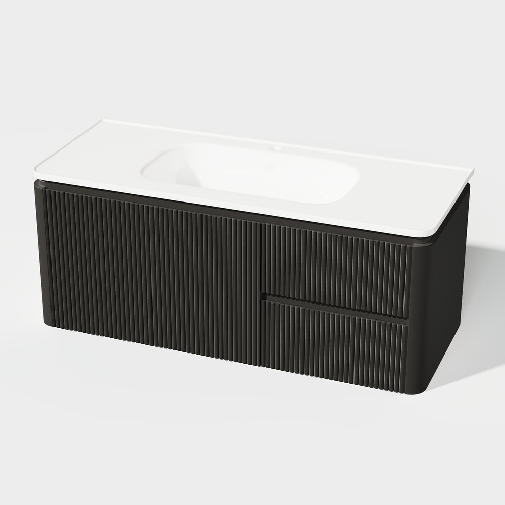 Modern 47.2" Floating Bathroom Vanity with Sink, Soft LED, Ample Storage