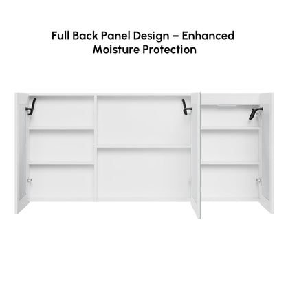 59" Floating Bathroom Vanity & LED Medicine Cabinet Set