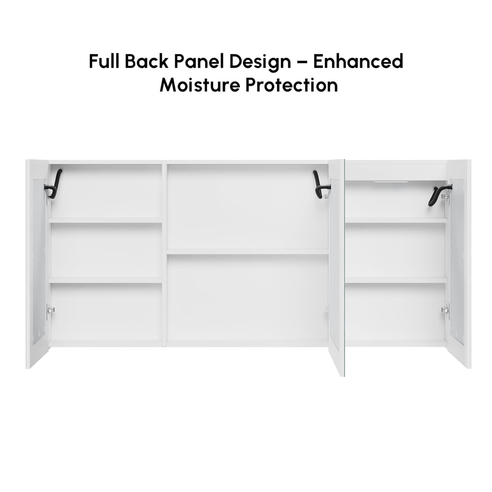 59" Floating Bathroom Vanity & LED Medicine Cabinet Set