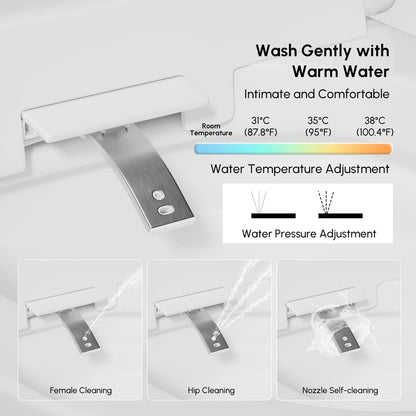Hynova AX9 Smart Bidet Toilet with Powerful Flush, Built-in Tank, Foam Shield, 1.28 GPF