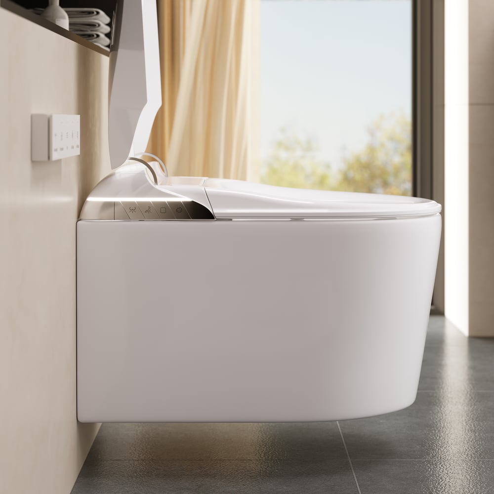 Fitro H3 Wall-Mounted Smart Bidet Toilet with Built-In Tank, Foam Shield, cUPC & ETL