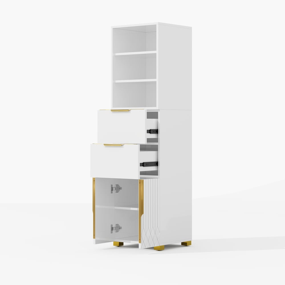 Aro 59" Double Bathroom Vanity & 59" Bathroom Storage Cabinet Set
