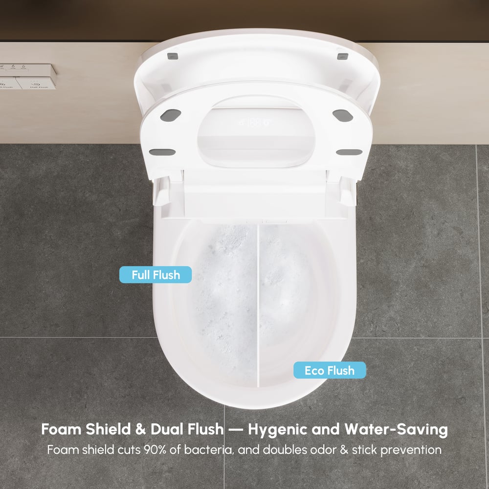 Fitro H3 Compact Smart Bidet Toilet with Tank, Dual Flush, cUPC & ETL, 0.8/ 1.28 GPF