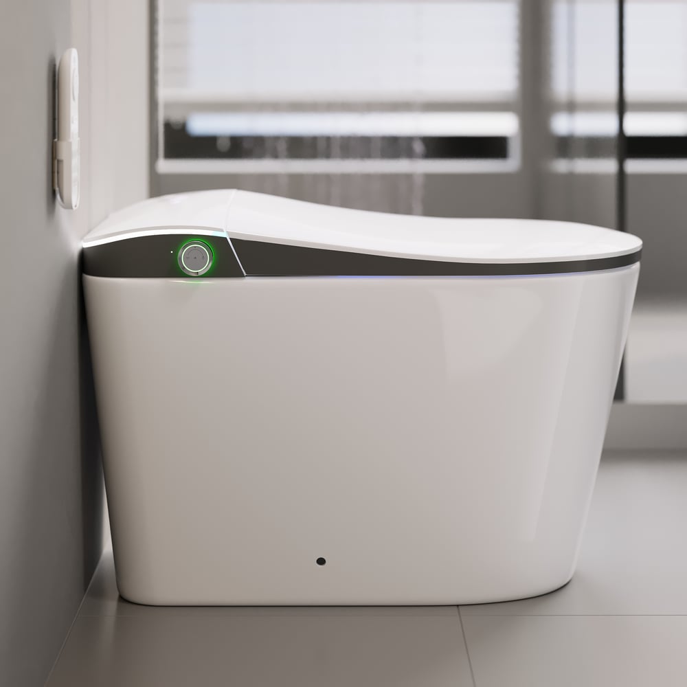 Nexin C4 Smart Bidet Toilet with Built-in Tank, Foam Shield, ADA Height, 1.28 GPF