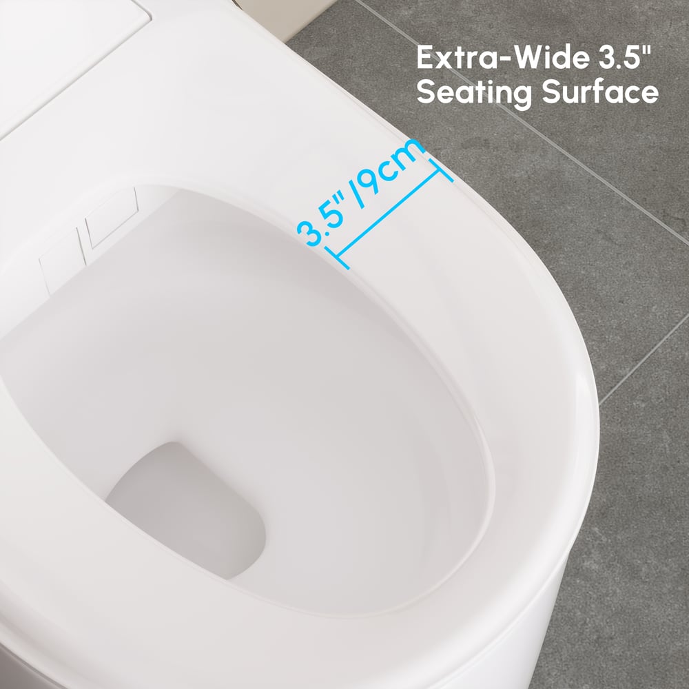Fitro H3 Wall-Mounted Smart Bidet Toilet with Built-In Tank, Foam Shield, cUPC & ETL