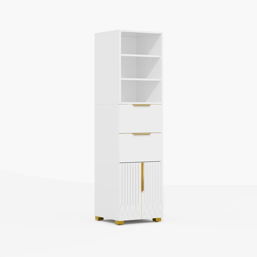 Aro 59" Double Bathroom Vanity & 59" Bathroom Storage Cabinet Set
