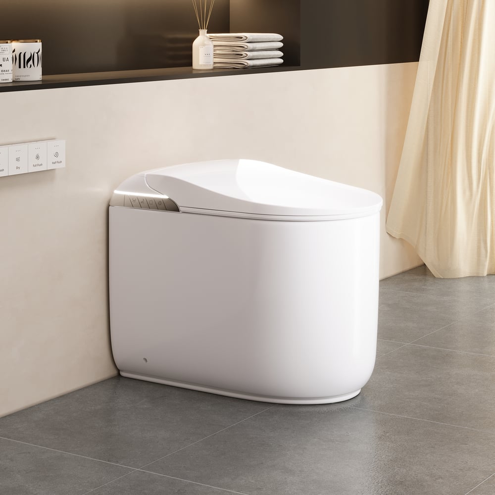 Fitro H3 Compact Smart Bidet Toilet with Tank, Dual Flush, cUPC & ETL, 0.8/ 1.28 GPF