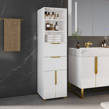 Aro 59" Double Bathroom Vanity & 59" Bathroom Storage Cabinet Set