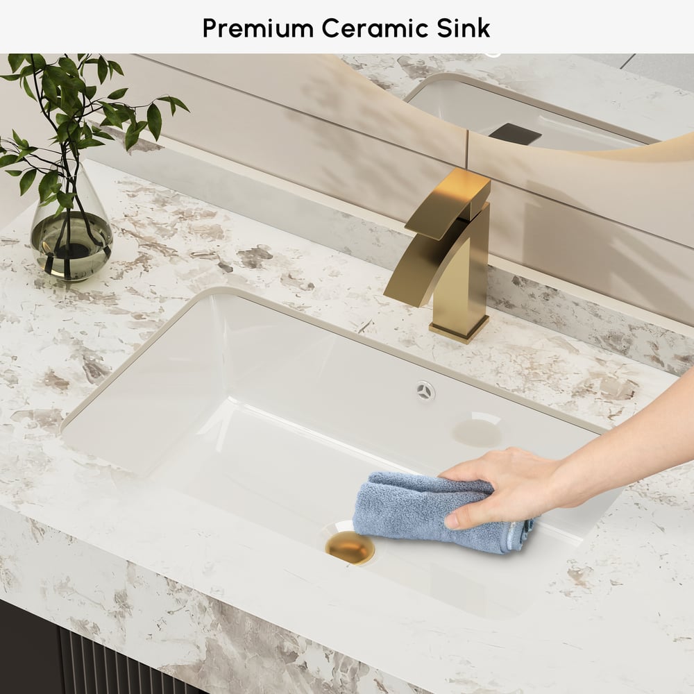 36" Artis Freestanding Bathroom Vanity Single Sink Vanity Cabinet Sintered Stone Top