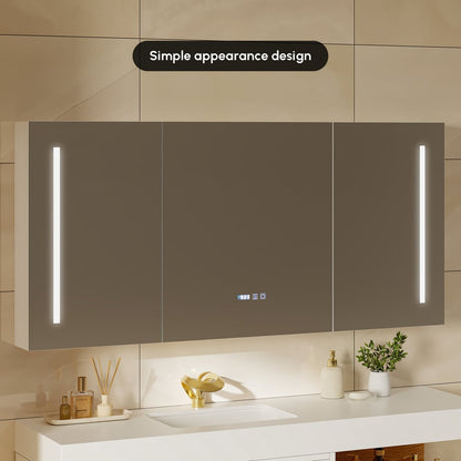 59" Floating Bathroom Vanity & LED Medicine Cabinet Set