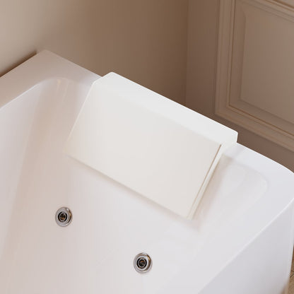 59" Whirlpool Bathtub with Thermostatic Control & Massage Jets & LED Lighting