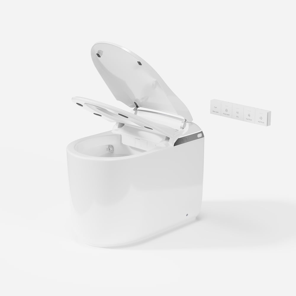 Fitro H3 Compact Smart Bidet Toilet with Tank, Dual Flush, cUPC & ETL, 0.8/ 1.28 GPF