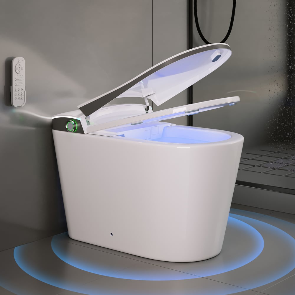 Nexin C4 Smart Bidet Toilet with Built-in Tank, Foam Shield, ADA Height, 1.28 GPF
