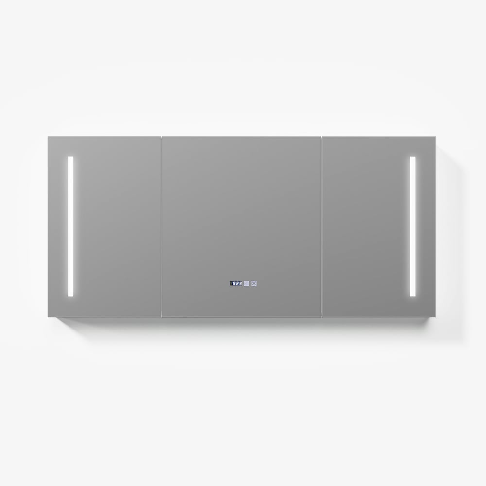 59" Floating Bathroom Vanity & LED Medicine Cabinet Set
