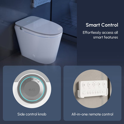 Hynova AX9 Smart Bidet Toilet with Powerful Flush, Built-in Tank, Foam Shield, 1.28 GPF