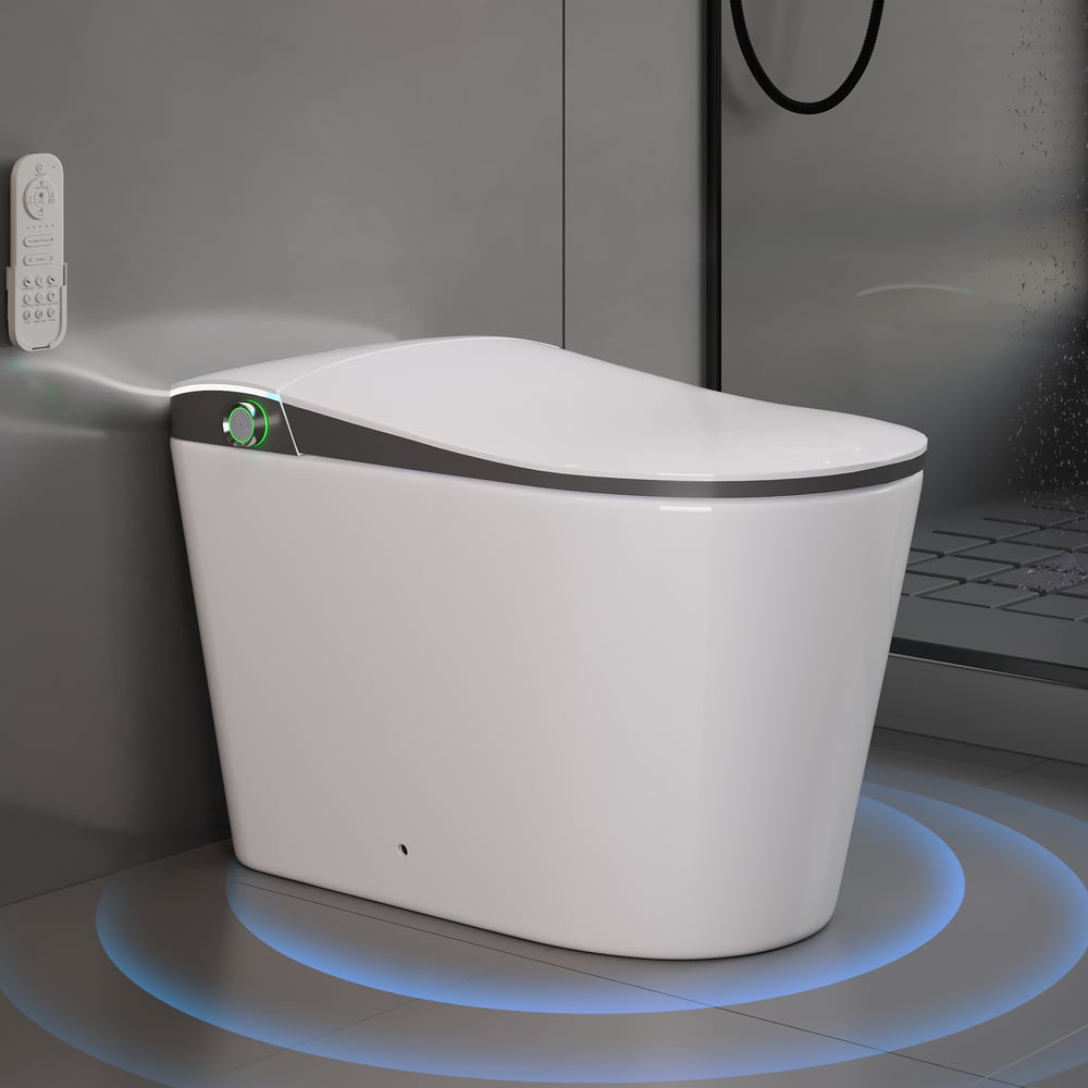 Nexin C4 Smart Bidet Toilet with Built-in Tank, Foam Shield, ADA Height, 1.28 GPF