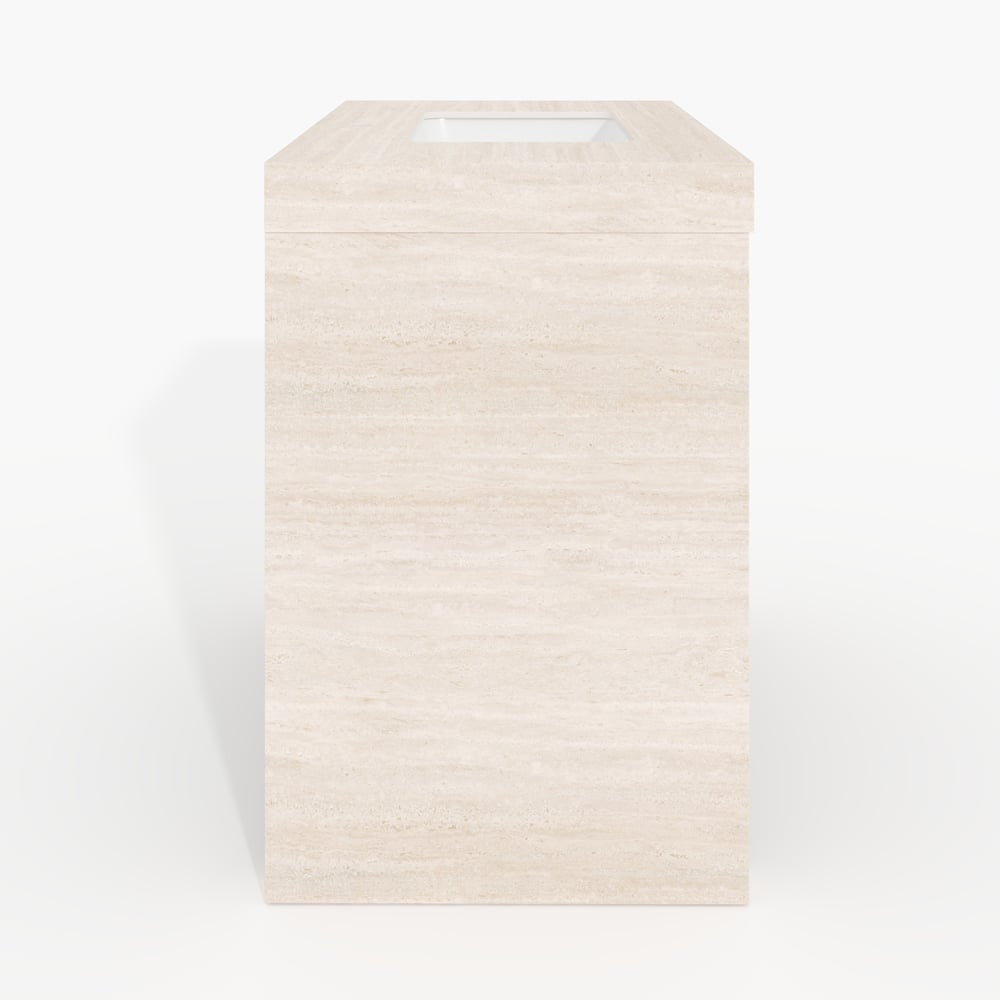 36" Single Bathroom Vanity with Ceramic Sink, Sintered Stone Top