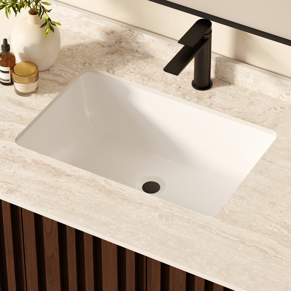 Aura 36"  Fluted Freestanding Bathroom Vanity with Sink and Light